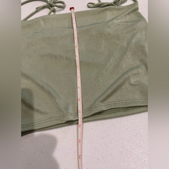 Blue Blush Light Green Draped Camisole - Picture 7 of 7